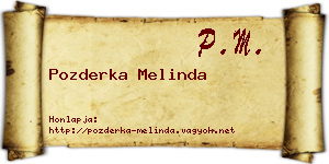 Pozderka Melinda névjegykártya