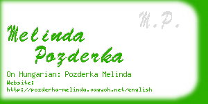 melinda pozderka business card